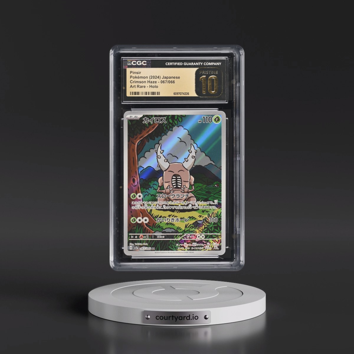 2024 Crimson Haze #067/066 Pinsir - Art Rare Holo (CGC 10 PRISTINE)