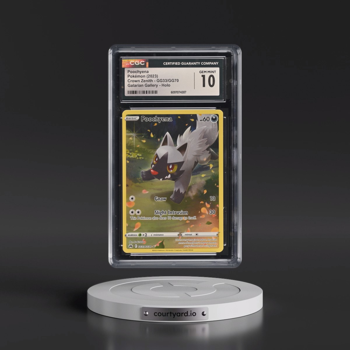2023 Crown Zenith #GG33/GG70 Poochyena - Galarian Gallery Holo (CGC 10 GEM MINT)