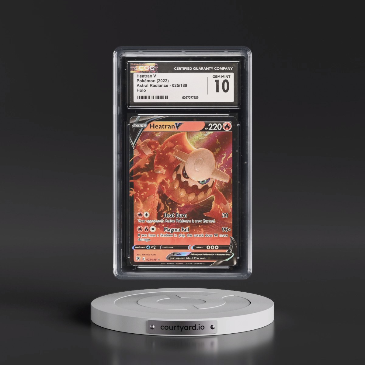 Astral Radiance #025/189 Heatran V - Holo (CGC 10 GEM MINT)