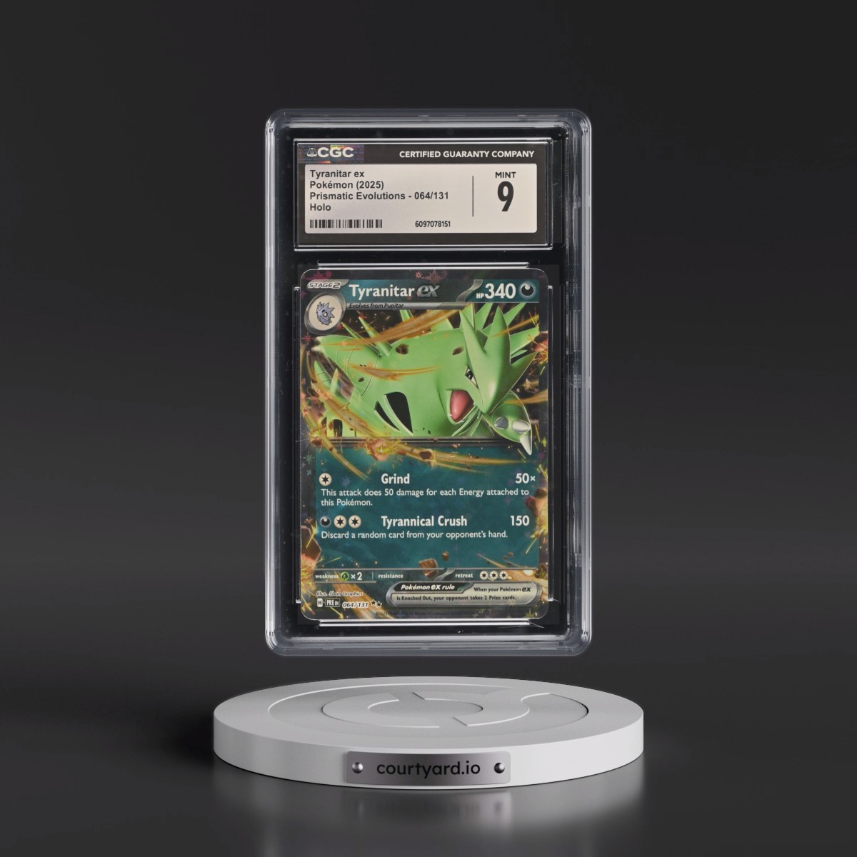 2024 Prismatic Evolutions - PRE EN #064/131 Tyranitar ex - Holo (CGC 9 MINT)