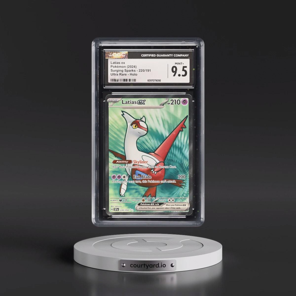 2024 Surging Sparks - SSP EN #220/191 Latias ex - Ultra Rare Holo (CGC 9.5 MINT+)