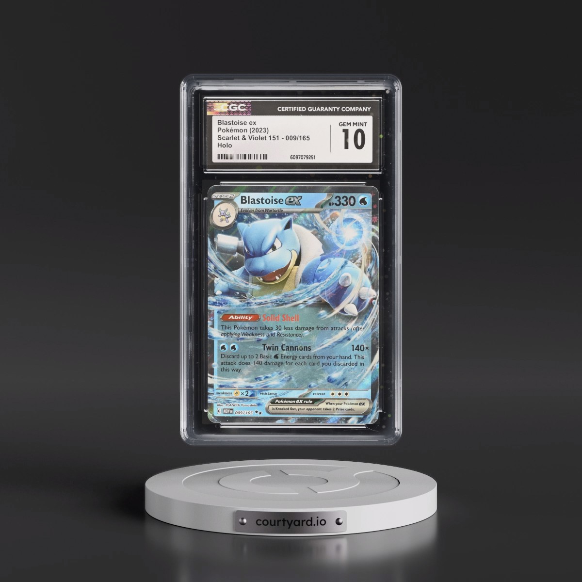 2023 Scarlet & Violet 151 - MEW EN #009/165 Blastoise ex - Holo (CGC 10 GEM MINT)