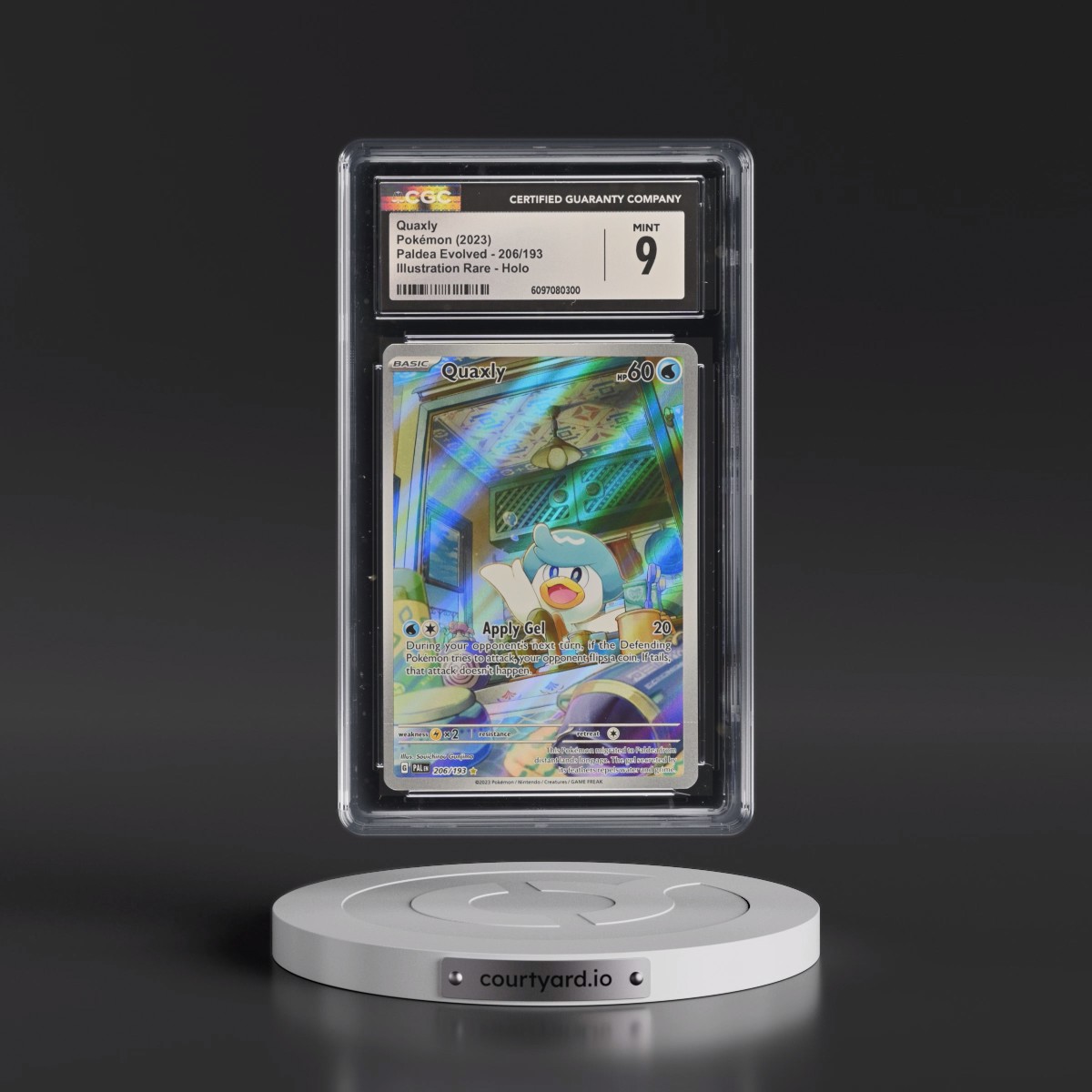 2023 Paldea Evolved - PAL EN #206/193 Quaxly - Illustration Rare Holo (CGC 9 MINT)