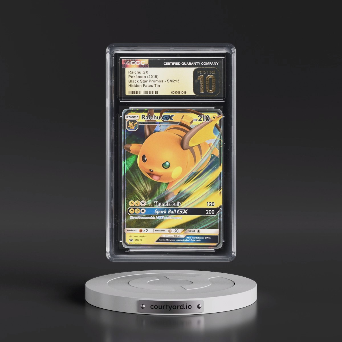 2016 Black Star Promos - Sun & Moon #SM213 Raichu GX - Holo (CGC 10 PRISTINE)