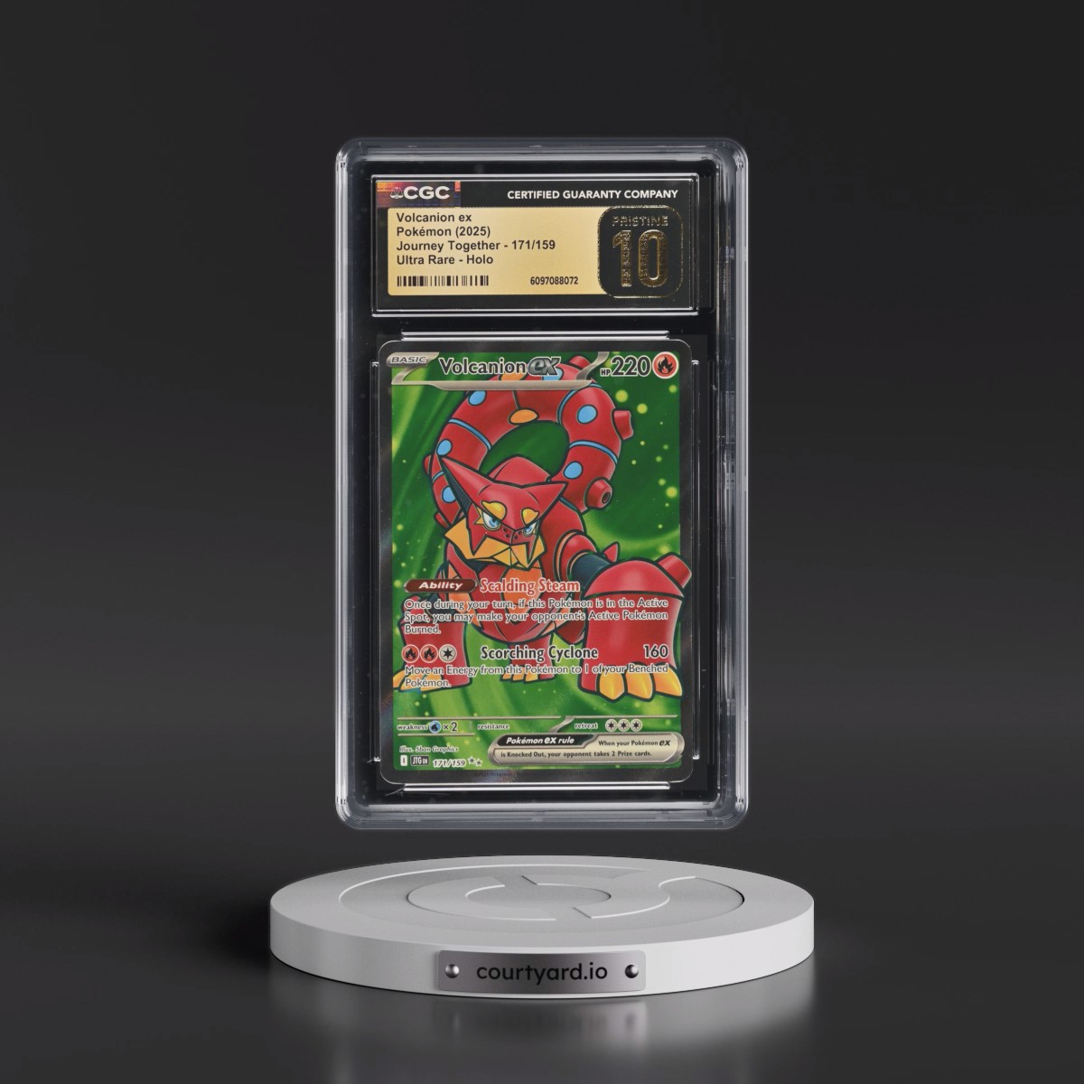 2024 Journey Together - JTG EN #171/159 Volcanion ex - Ultra Rare Holo (CGC 10 PRISTINE)