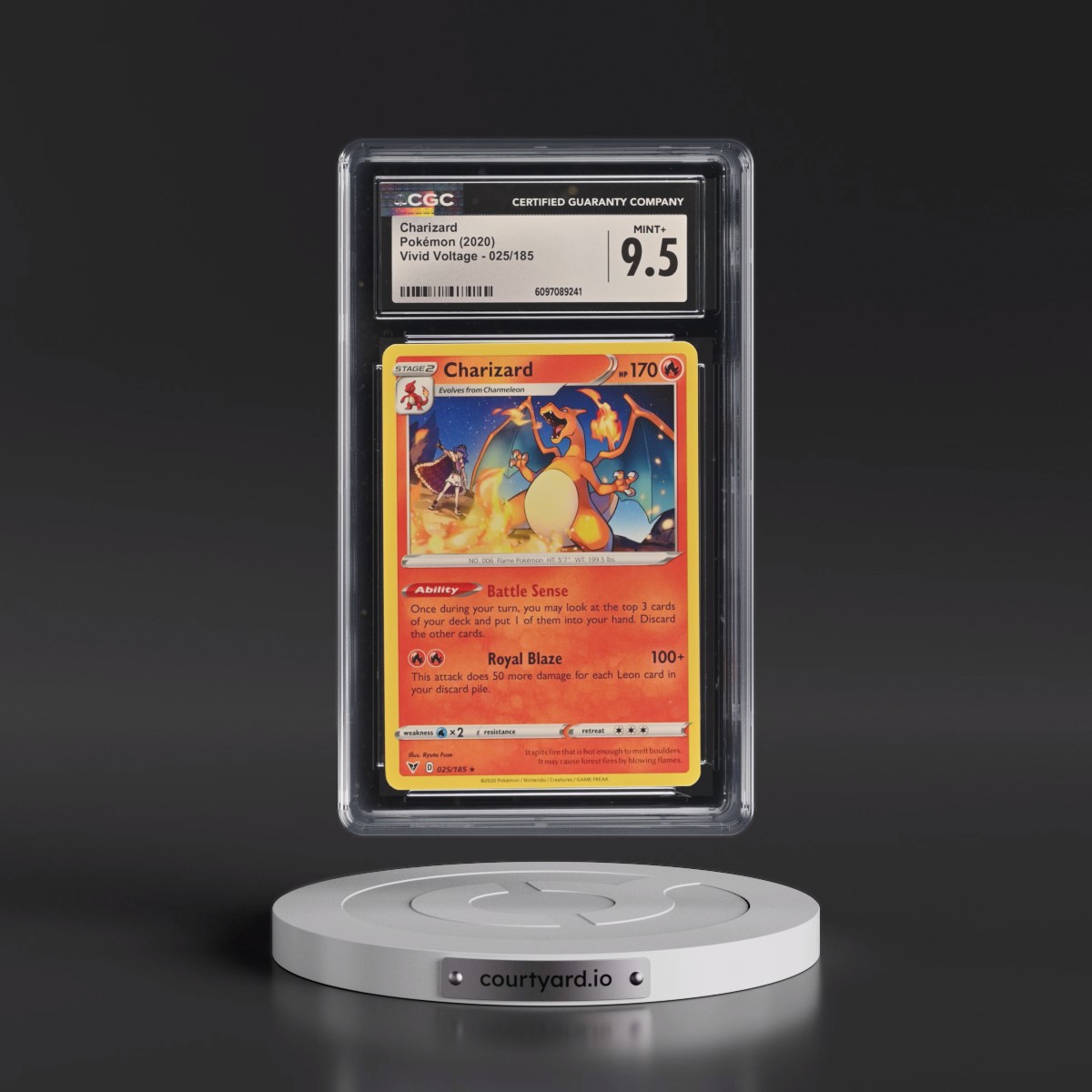 2020 Vivid Voltage #025/185 Charizard (CGC 9.5 MINT+)