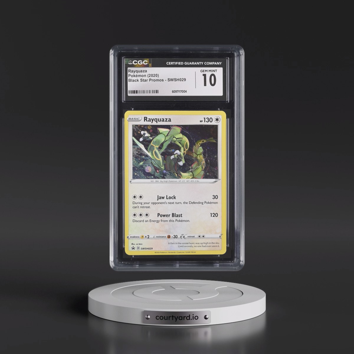2017 Black Star Promos - Sword & Shield #SWSH029 Rayquaza - (Cosmos Holo) (CGC 10 GEM MINT)