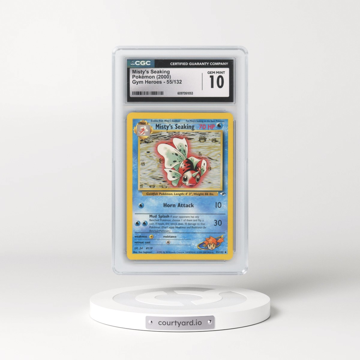 2000 Gym Heroes #55/132 Misty's Seaking (CGC 10 GEM MINT)
