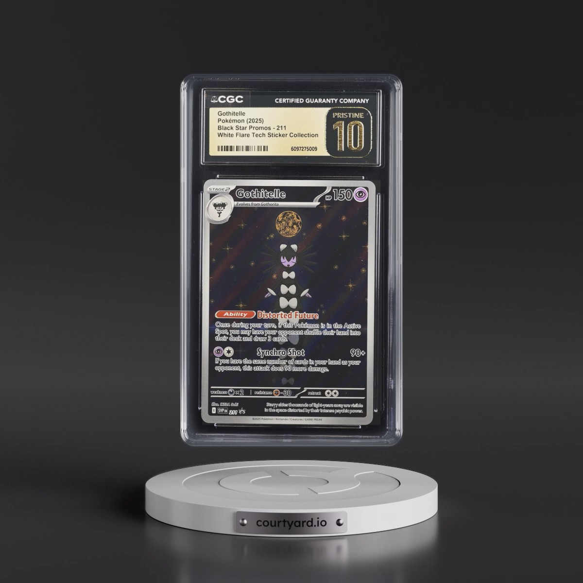 2025 Pokémon Svp EN-SV Black Star Promo #211 Gothitelle - White Flare Tech Sticker Collection (CGC 10 PRISTINE)