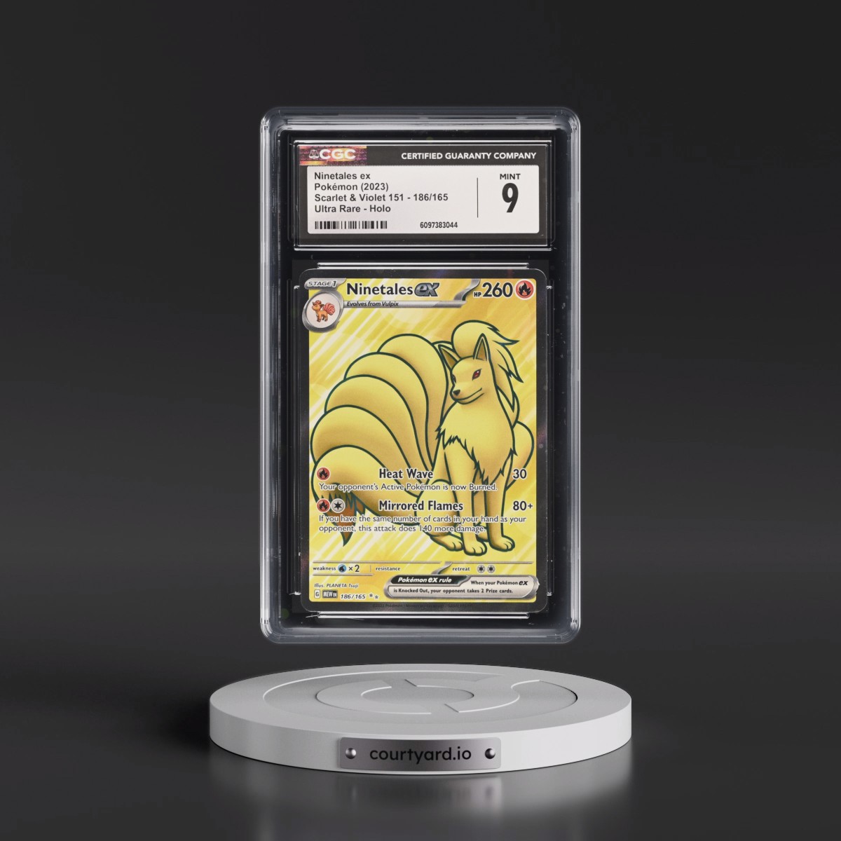 2023 Scarlet & Violet 151 - MEW EN #186/165 Ninetales ex - Ultra Rare Holo (CGC 9 MINT)