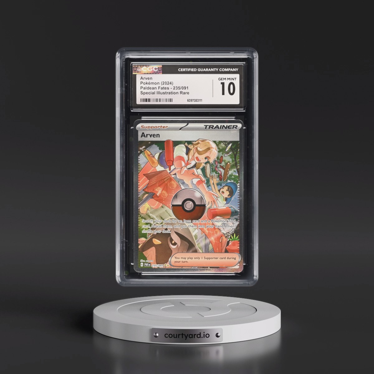 2024 Paldean Fates - PAF EN #235/091 Arven - Special Illustration Rare (Holo) (CGC 10 GEM MINT)