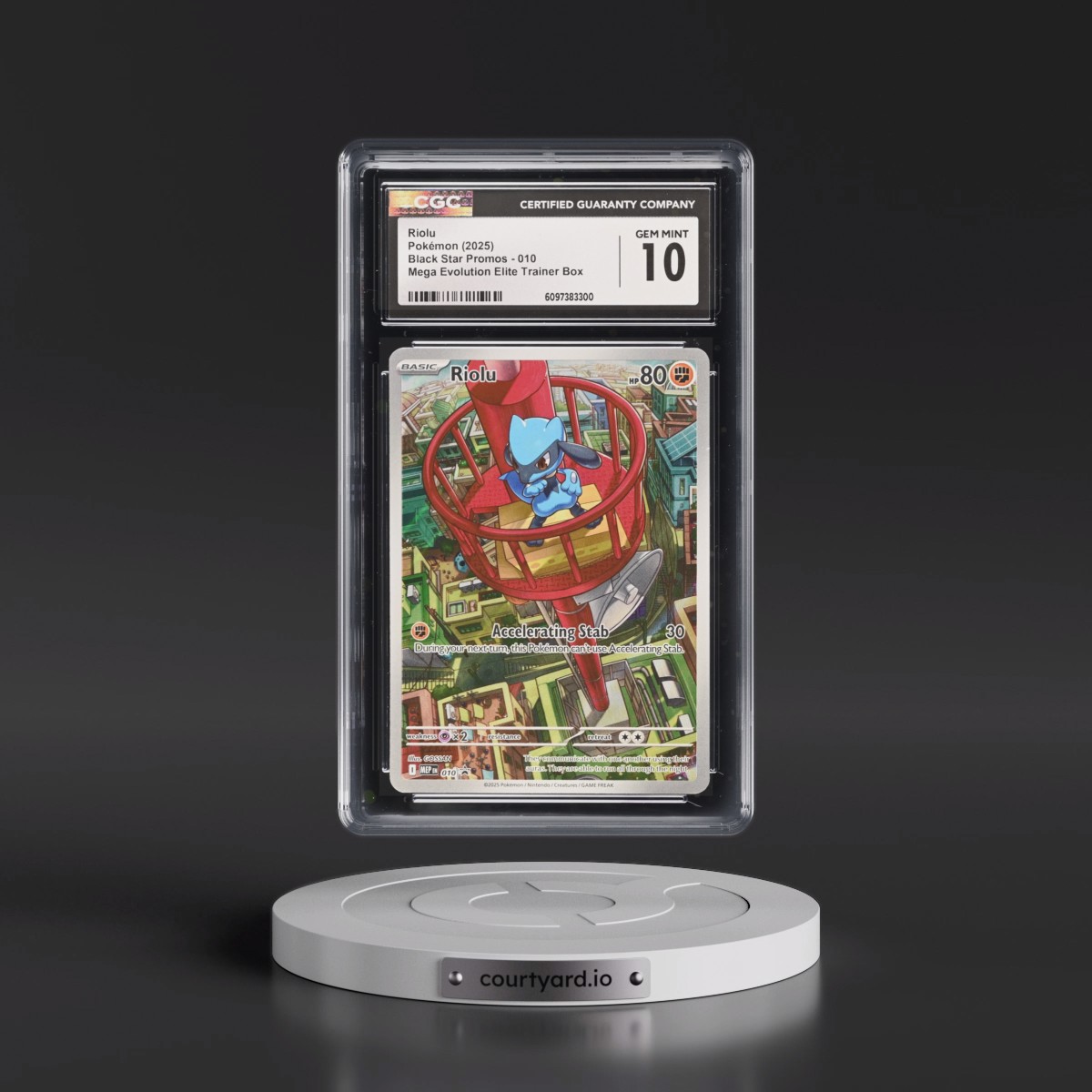 2025 Black Star Promos - Mega Evolution MEP EN #010 Riolu - Mega Evolution Elite Trainer Box (Holo) (CGC 10 GEM MINT)