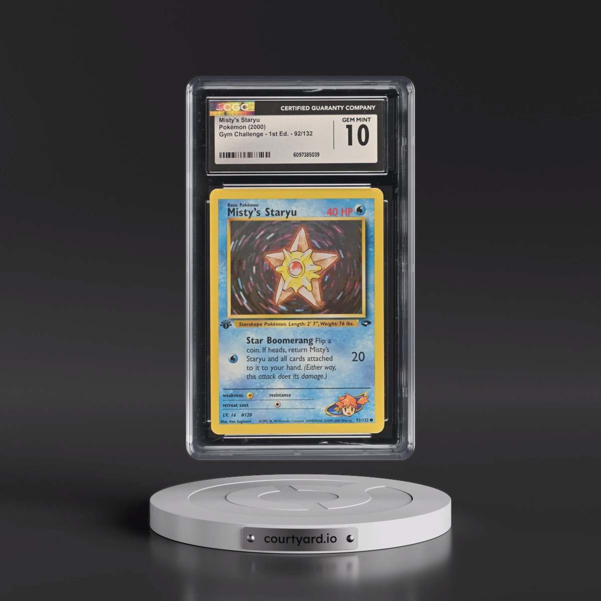 2000 Gym Challenge #92/132 Misty's Staryu - 1st Edition 1st Edition (CGC 10 GEM MINT)