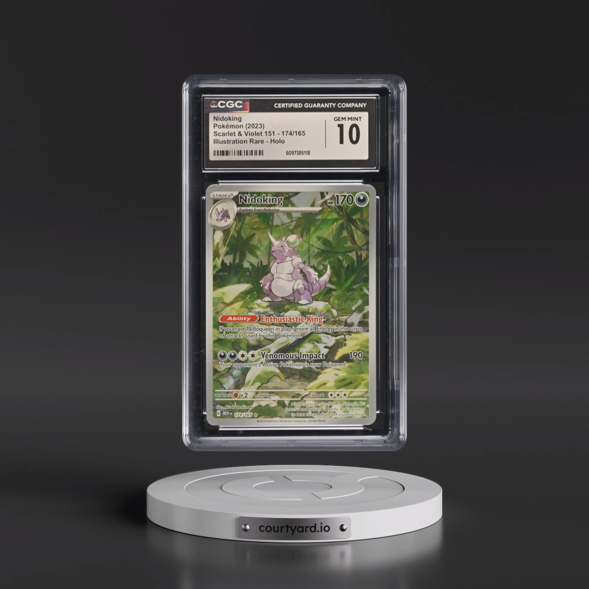 2023 Scarlet & Violet 151 - MEW EN #174/165 Nidoking - Illustration Rare Holo (CGC 10 GEM MINT)