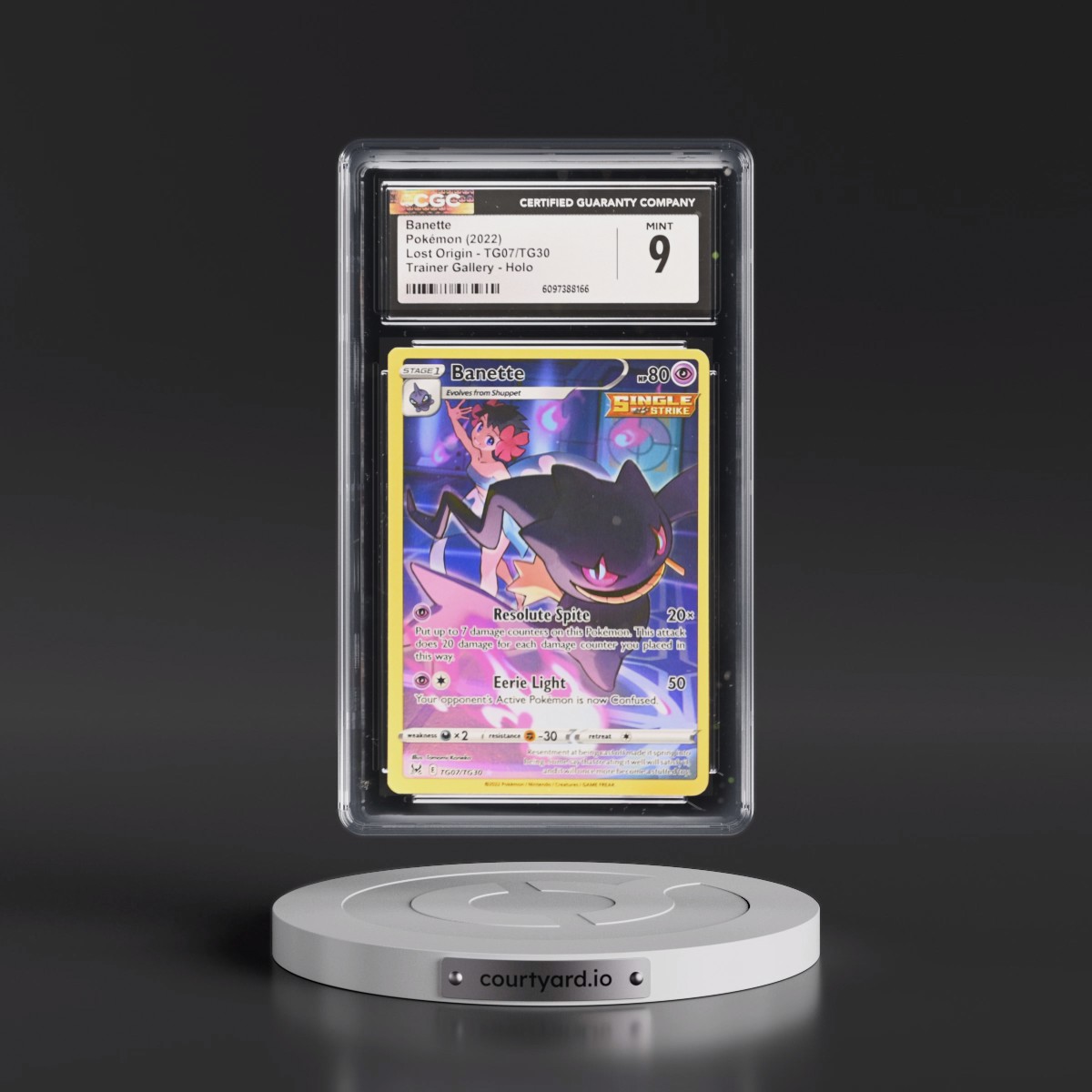 2022 Lost Origin Banette - Trainer Gallery Holo #TG07/TG30 CGC 9