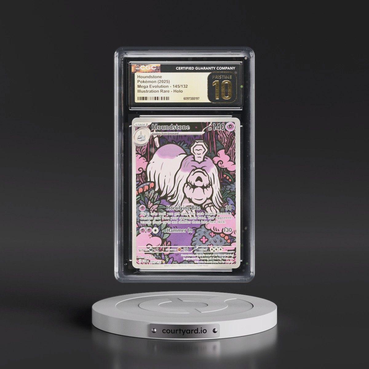2025 Mega Evolution - MEG EN #145/132 Houndstone - Illustration Rare Holo (CGC 10 PRISTINE)