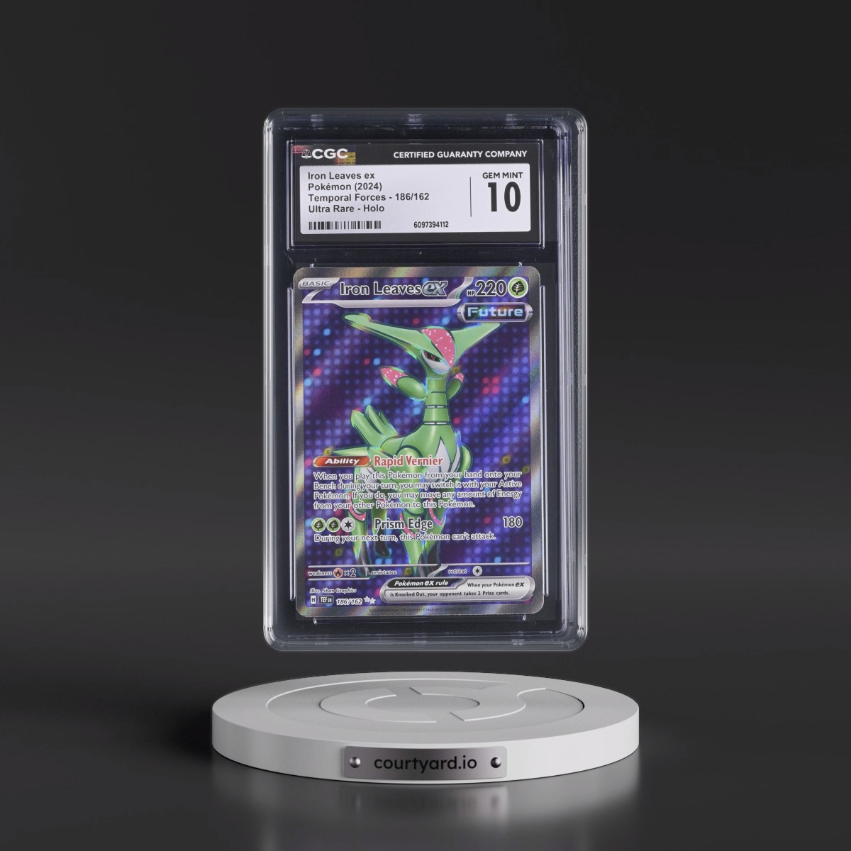 2023 Temporal Forces - TEF EN #186/162 Iron Leaves ex - Ultra Rare Holo (CGC 10 GEM MINT)