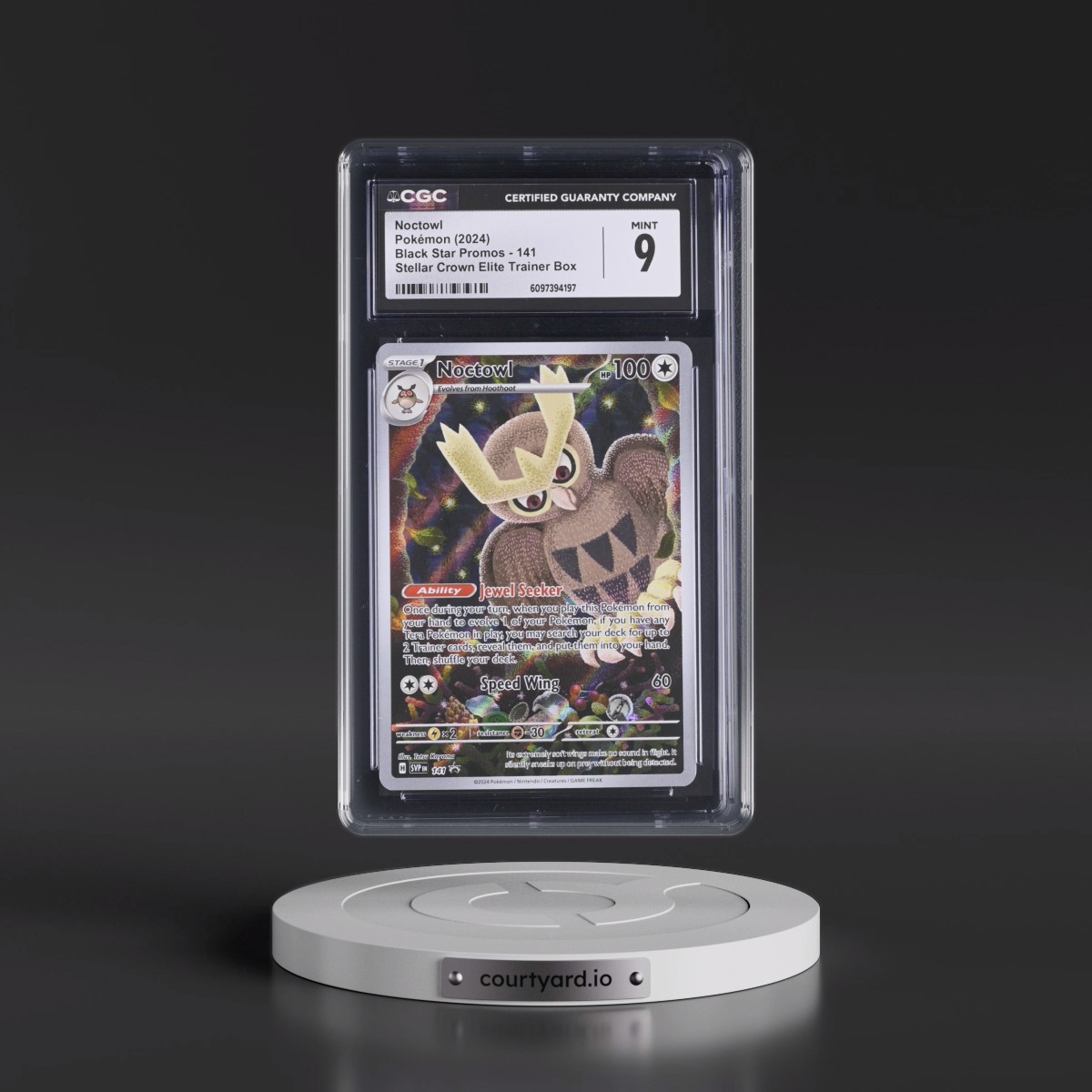 2023 Black Star Promos - Scarlet & Violet SVP EN #141 Noctowl - Stellar Crown Elite Trainer Box (Holo) (CGC 9 MINT)