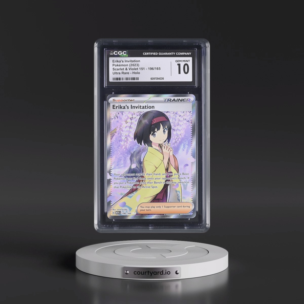 2023 Scarlet & Violet 151 - MEW EN #196/165 Erika's Invitation - Ultra Rare Holo (CGC 10 GEM MINT)