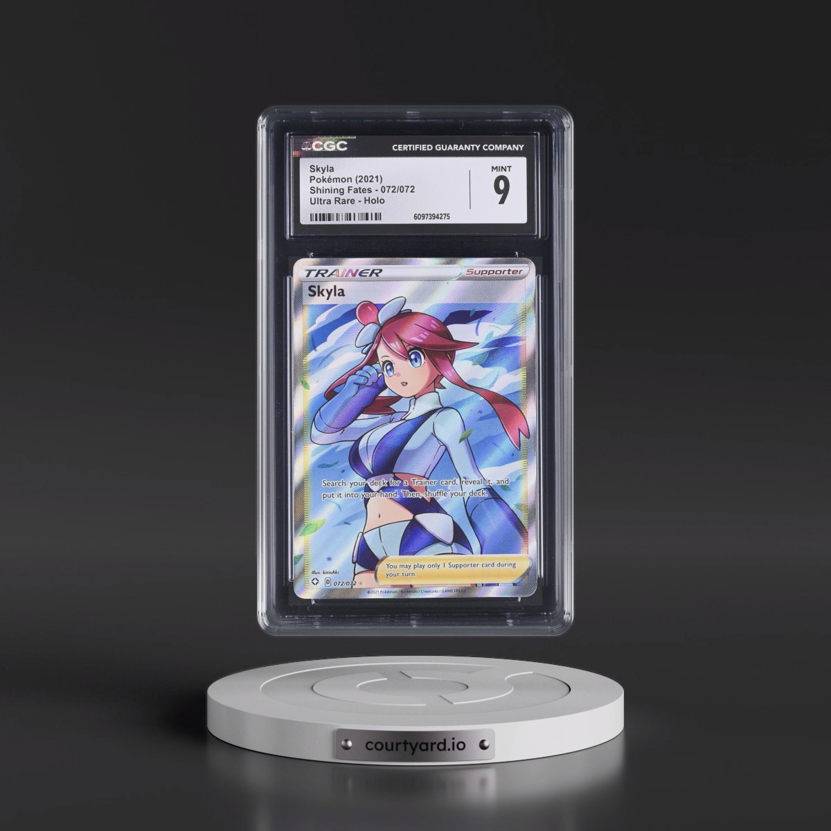 2021 Shining Fates #072/072 Skyla - Ultra Rare Holo (CGC 9 MINT)