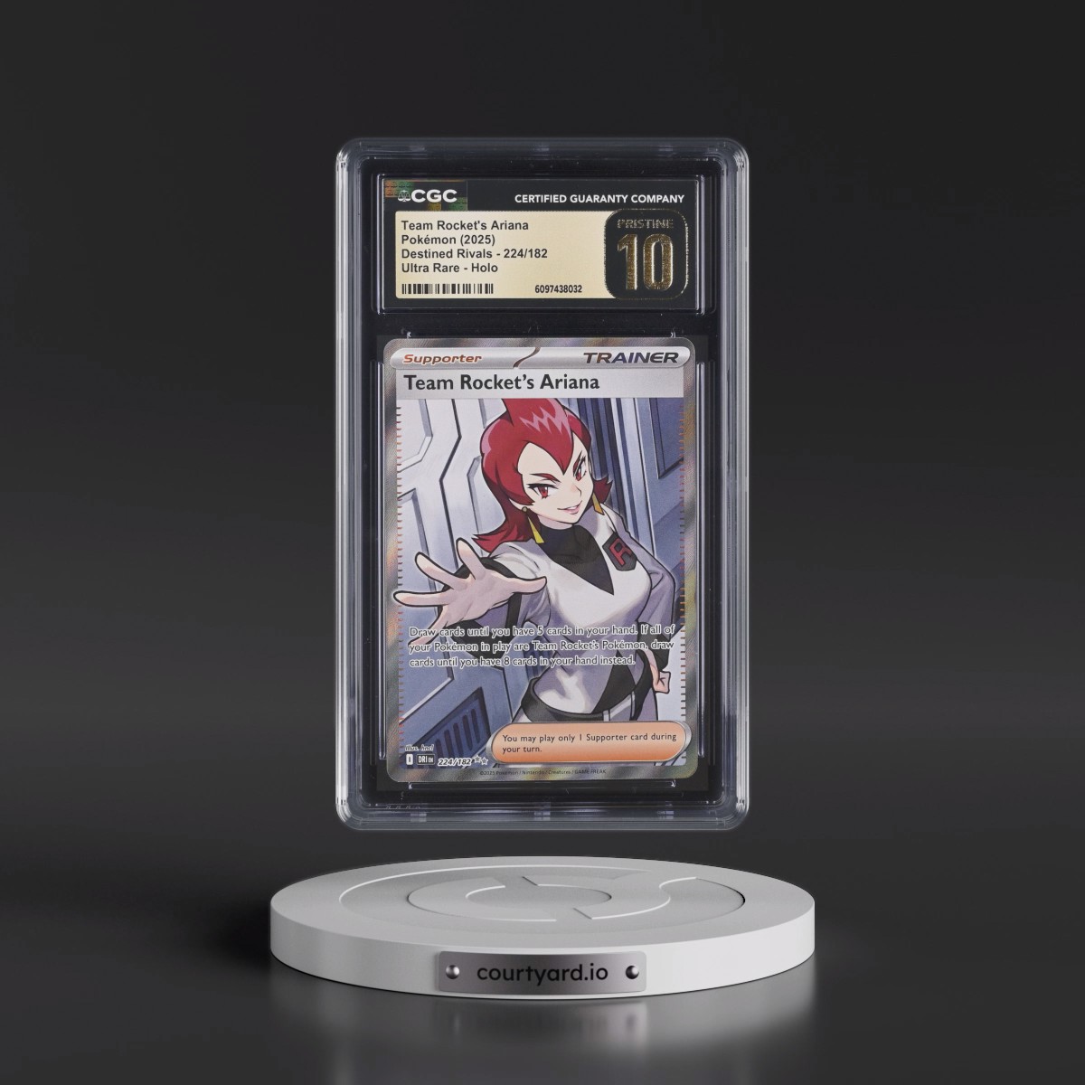 2025 Pokémon Dri EN-Destined Rivals #224 Team Rocket's Ariana - Ultra Rare (CGC 10 PRISTINE)