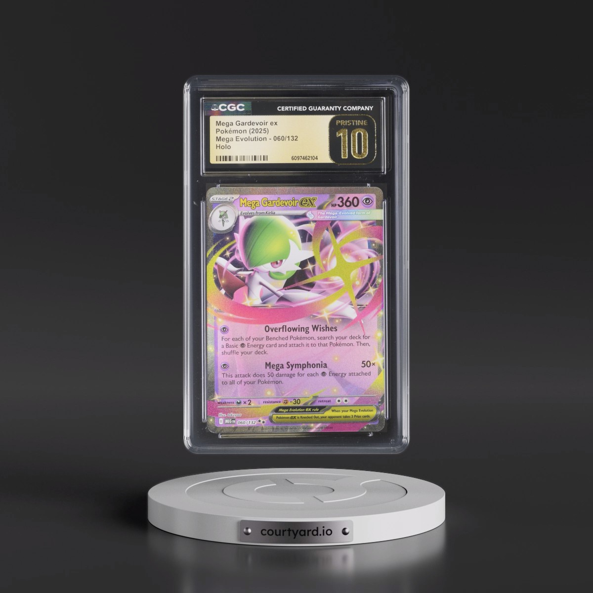 2025 Mega Evolution - MEG EN #060/132 Mega Gardevoir ex - Holo (CGC 10 PRISTINE)