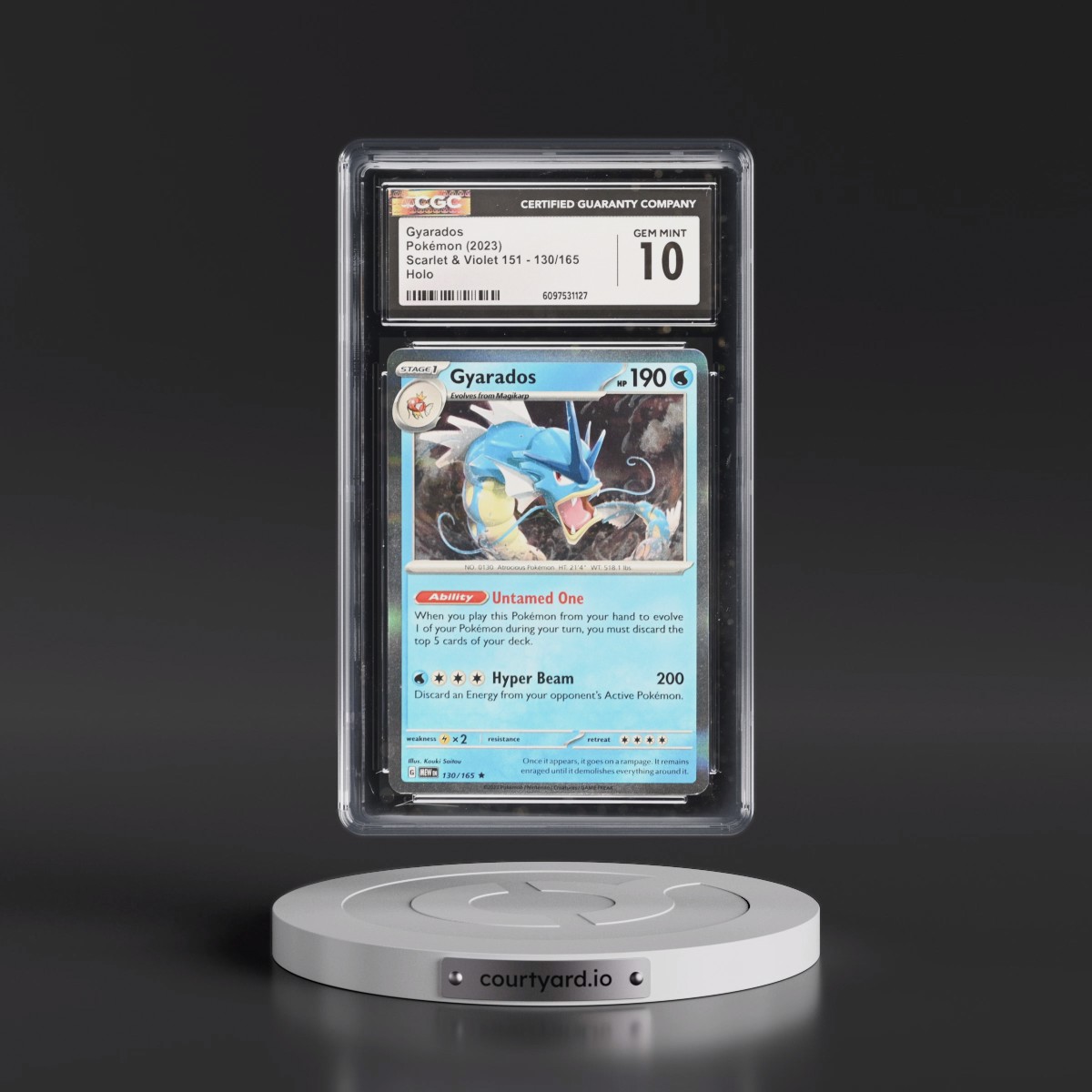 2023 Scarlet & Violet 151 - MEW EN #130/165 Gyarados - Holo (CGC 10 GEM MINT)