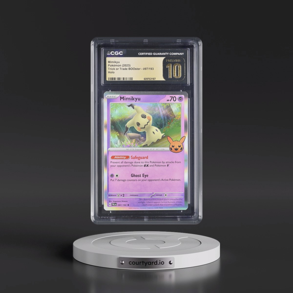 2023 Trick or Trade BOOster (2023) #097/193 Mimikyu - Holo (CGC 10 PRISTINE)