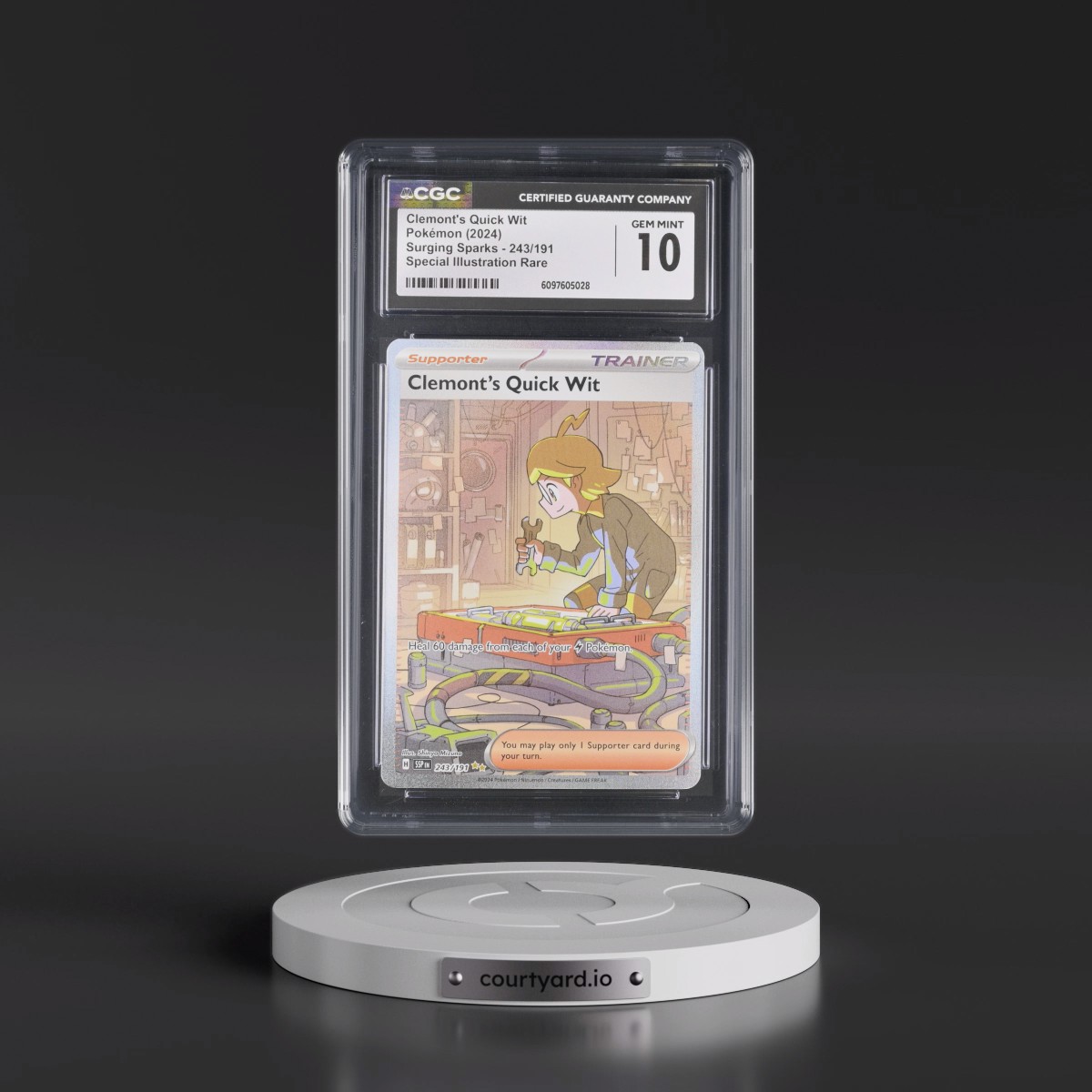 2024 Pokémon Ssp EN-Surging Sparks #243 Clemont's Quick Wit - Special Illustration Rare (CGC 10 GEM MINT)