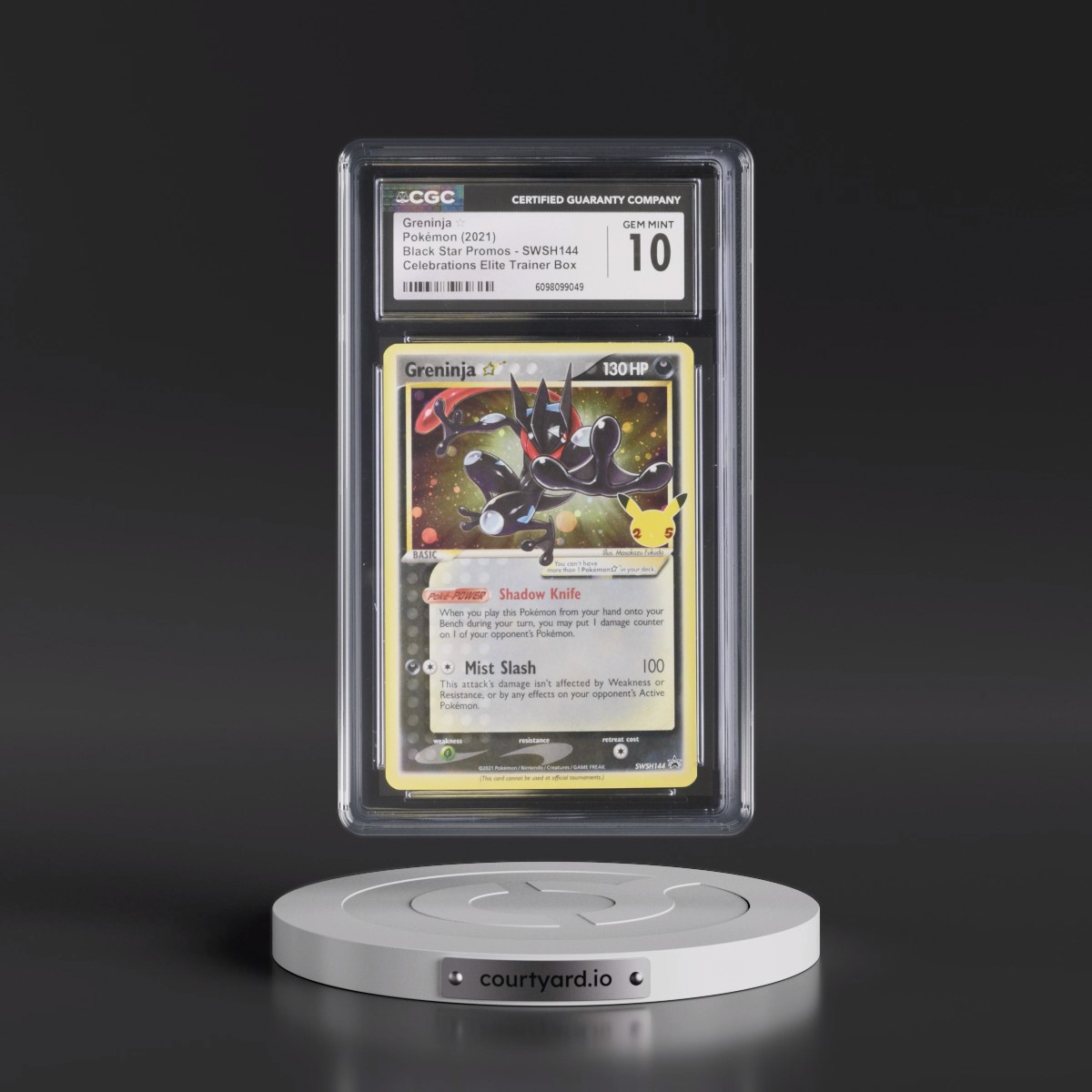2017 Black Star Promos - Sword & Shield #SWSH144 Greninja â - Celebrations Elite Trainer Box (Cosmos Holo) (CGC 10 GEM MINT)