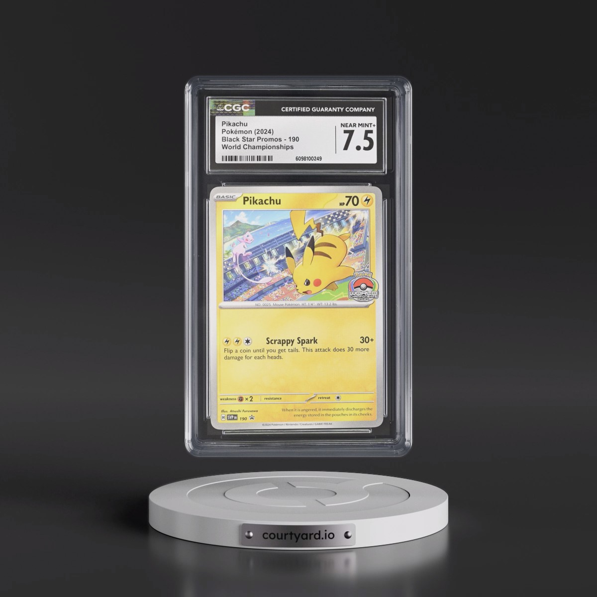 2023 Black Star Promos - Scarlet & Violet SVP EN #190 Pikachu - World Championships (CGC 7.5 NM+)