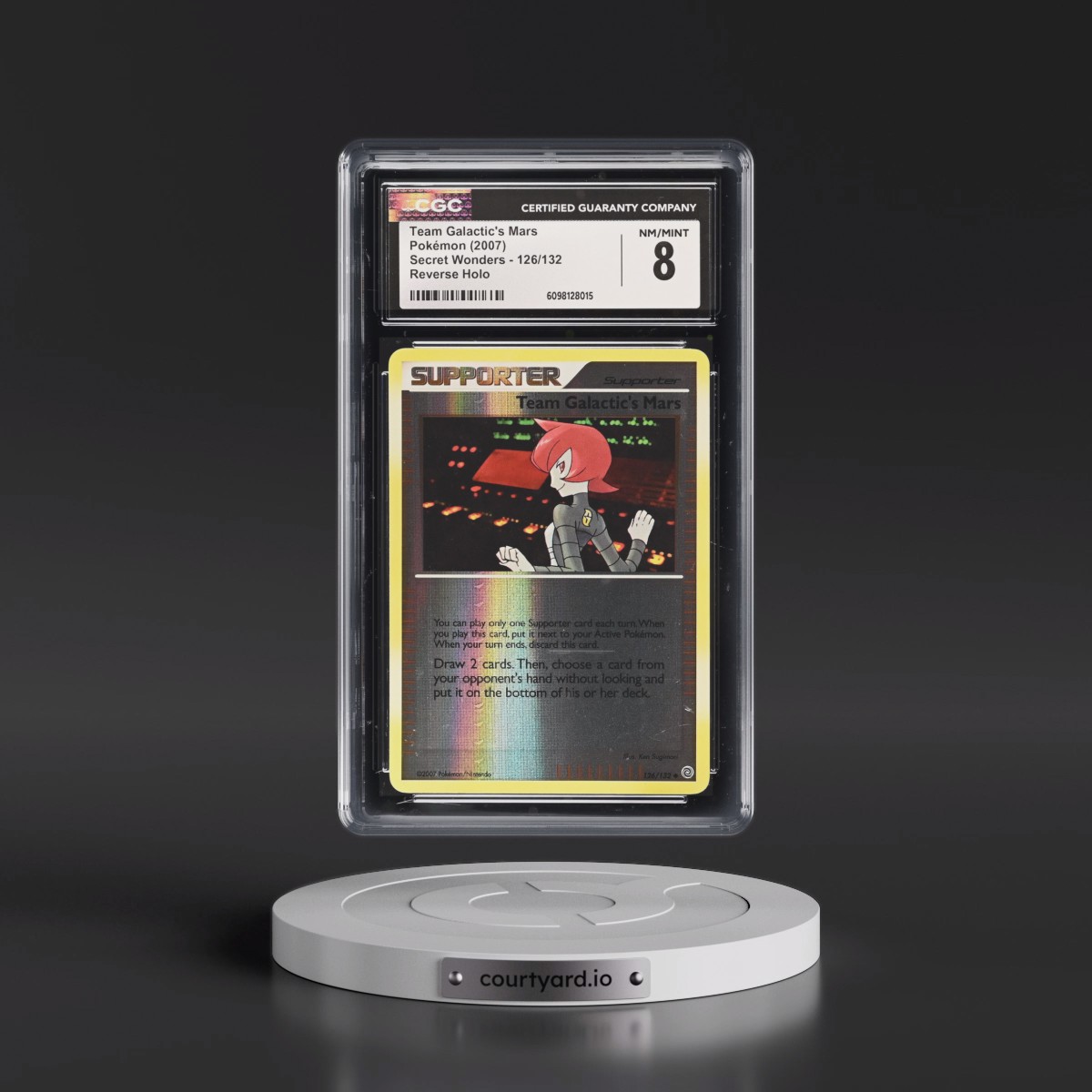 2007 Secret Wonders #126/132 Team Galactic's Mars - Reverse Holo (CGC 8 NM-MT)