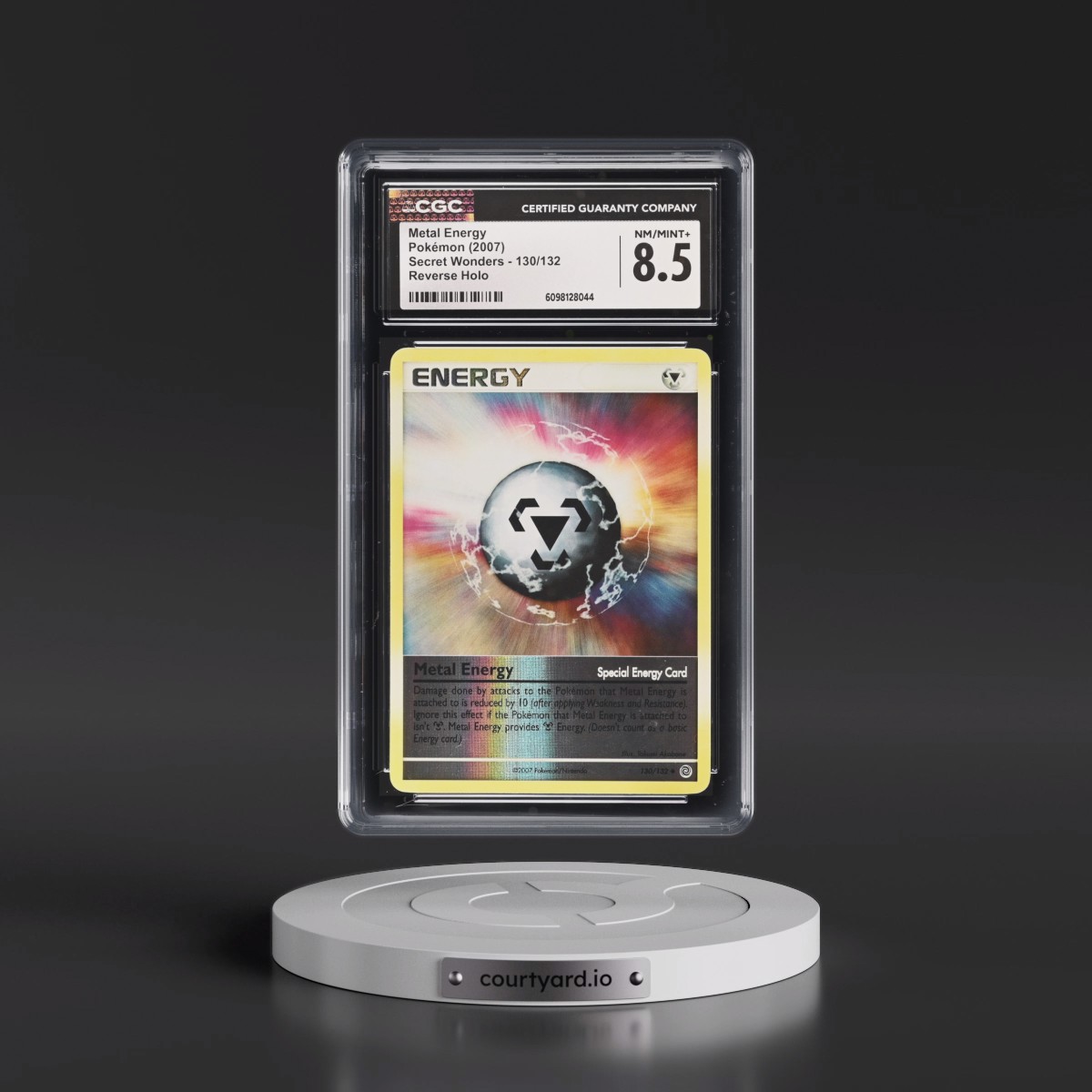 2007 Secret Wonders #130/132 Metal Energy - Reverse Holo (CGC 8.5 NM-MT+)