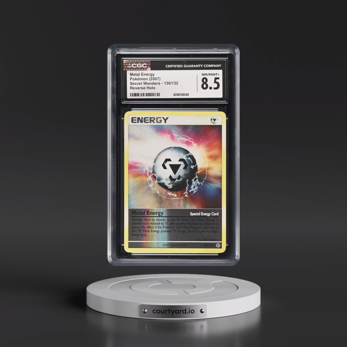2007 Secret Wonders #130/132 Metal Energy - Reverse Holo (CGC 8.5 NM-MT+)
