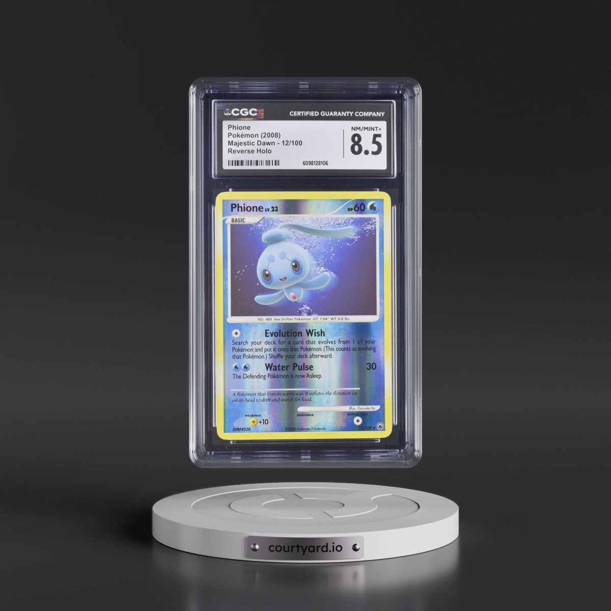 2008 Majestic Dawn #12/100 Phione - Reverse Holo (CGC 8.5 NM-MT+)