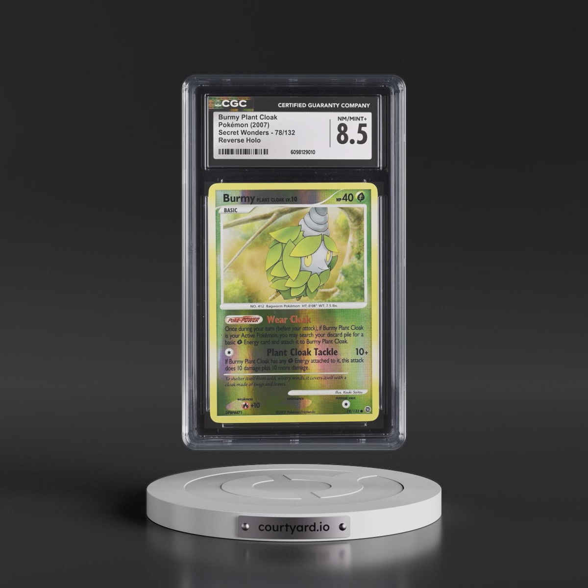 2007 Secret Wonders #78/132 Burmy Plant Cloak - Reverse Holo (CGC 8.5 NM-MT+)