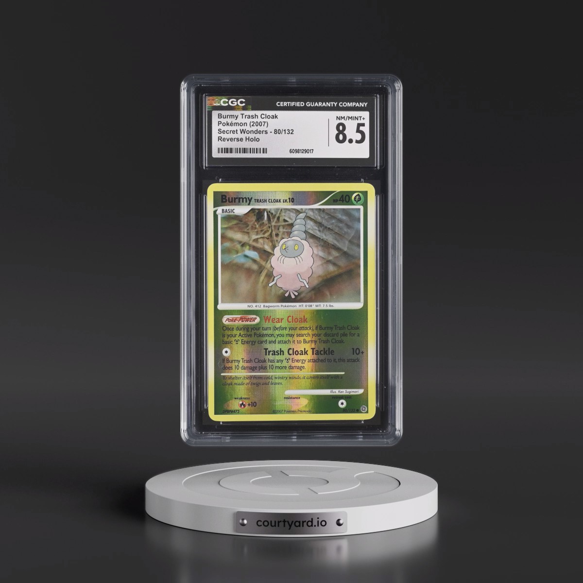 2007 Secret Wonders #80/132 Burmy Trash Cloak - Reverse Holo (CGC 8.5 NM-MT+)
