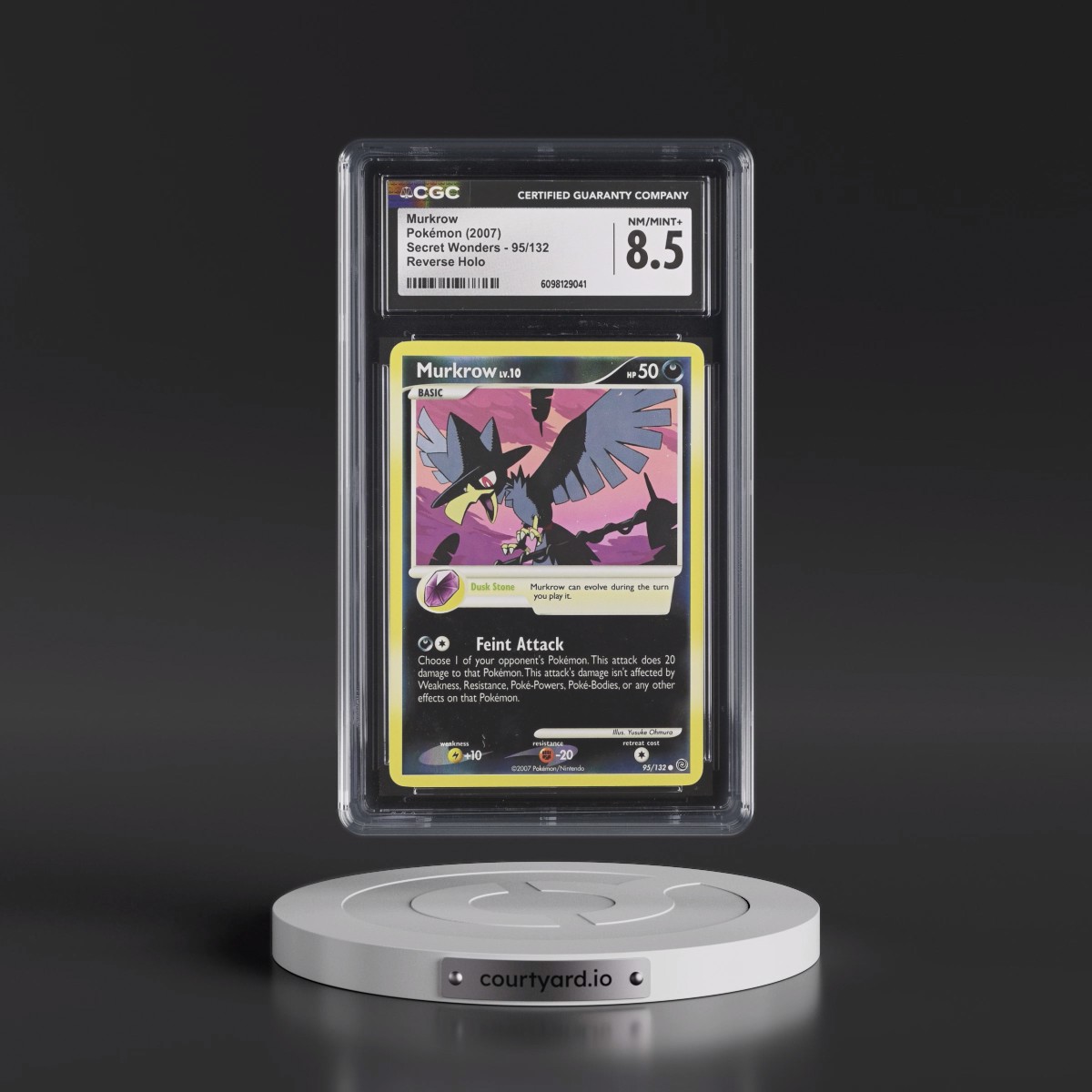 2007 Secret Wonders #95/132 Murkrow - Reverse Holo (CGC 8.5 NM-MT+)