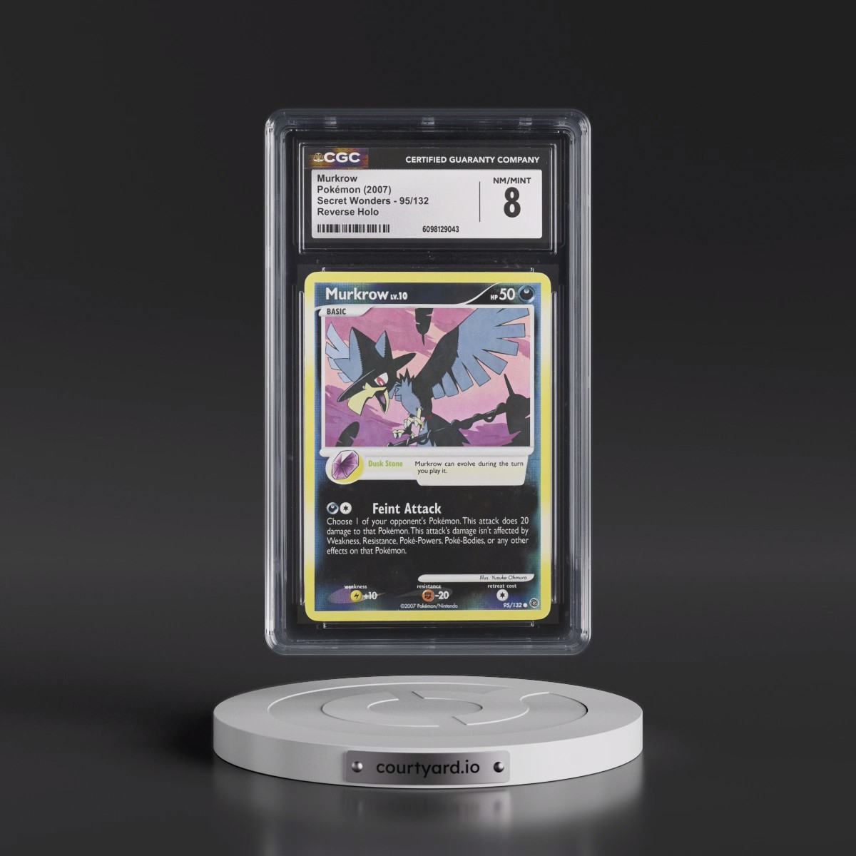 2007 Secret Wonders #95/132 Murkrow - Reverse Holo (CGC 8 NM-MT)