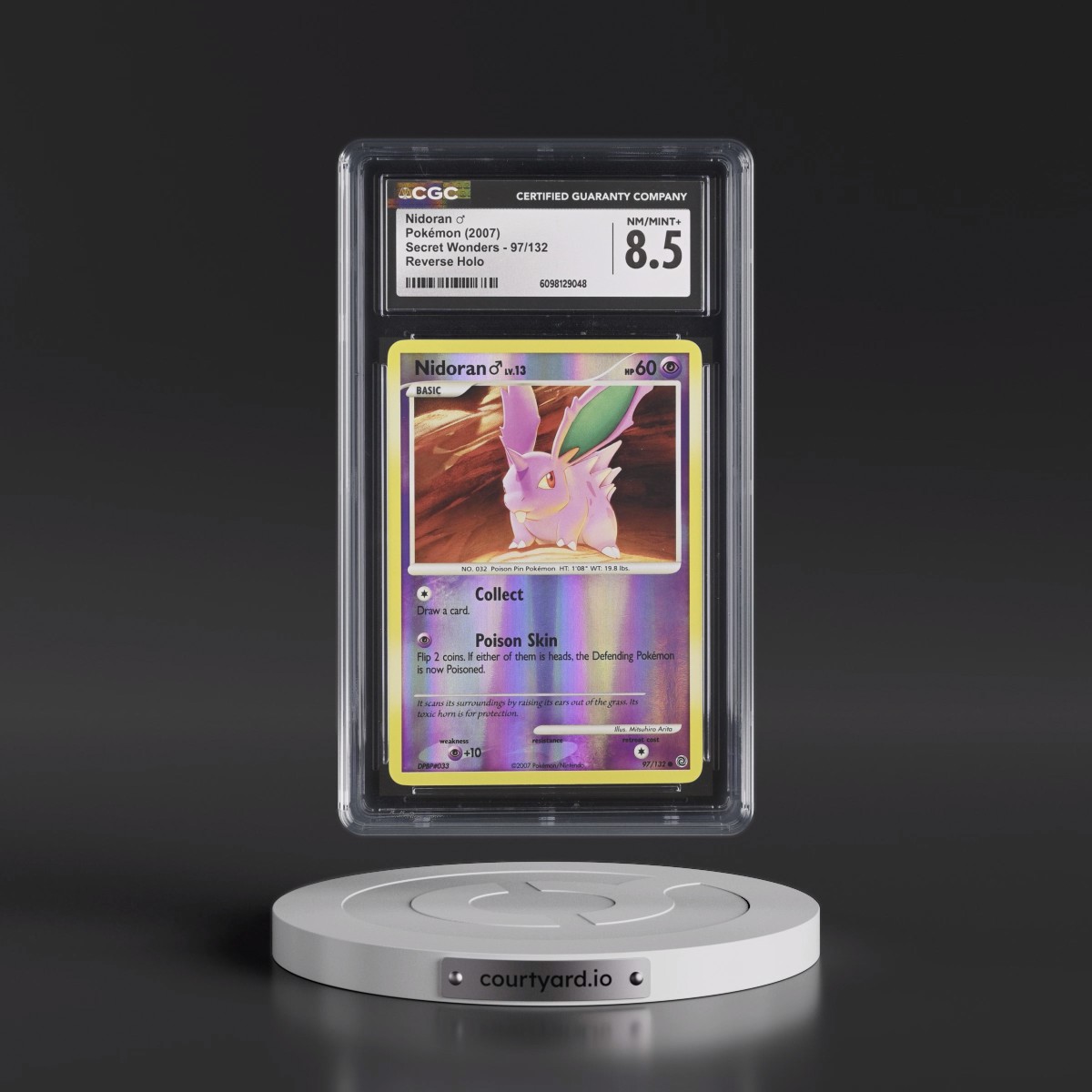 2007 Secret Wonders #97/132 Nidoran â?? - Reverse Holo (CGC 8.5 NM-MT+)