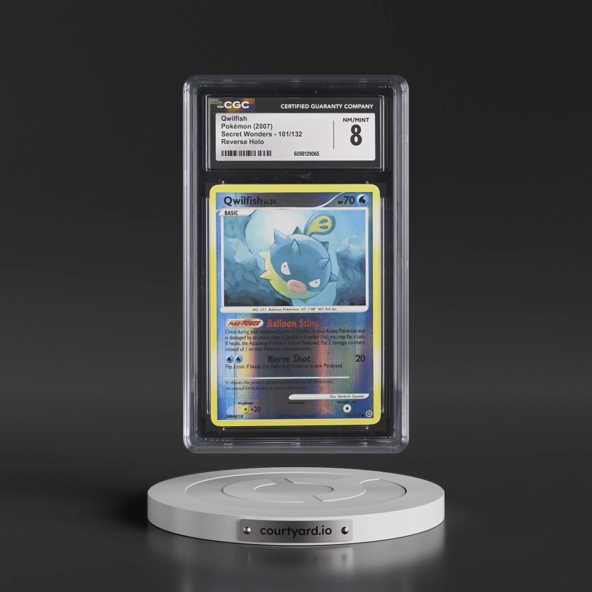 2007 Secret Wonders #101/132 Qwilfish - Reverse Holo (CGC 8 NM-MT)