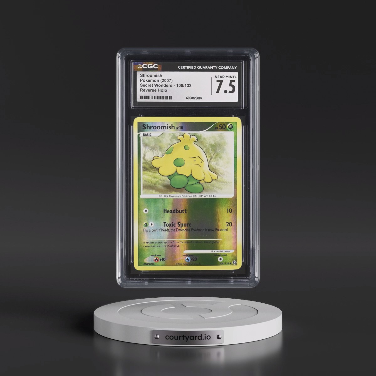 2007 Secret Wonders #108/132 Shroomish - Reverse Holo (CGC 7.5 NM+)