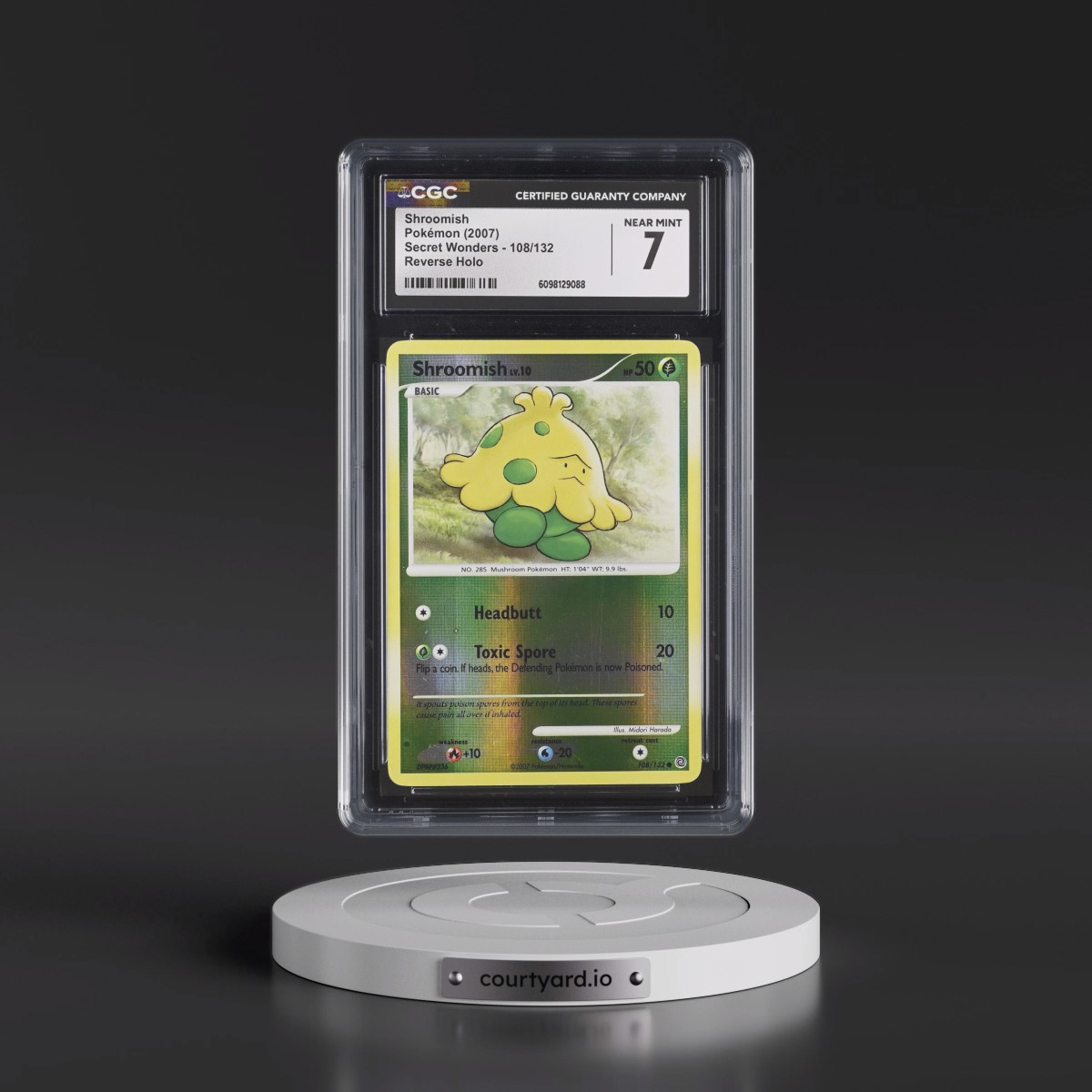 2007 Secret Wonders #108/132 Shroomish - Reverse Holo (CGC 7 NM)