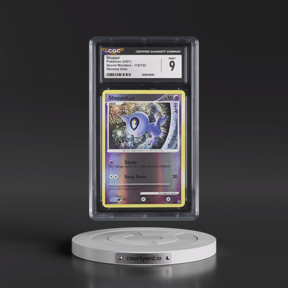 2007 Secret Wonders #110/132 Shuppet - Reverse Holo (CGC 9 MINT)