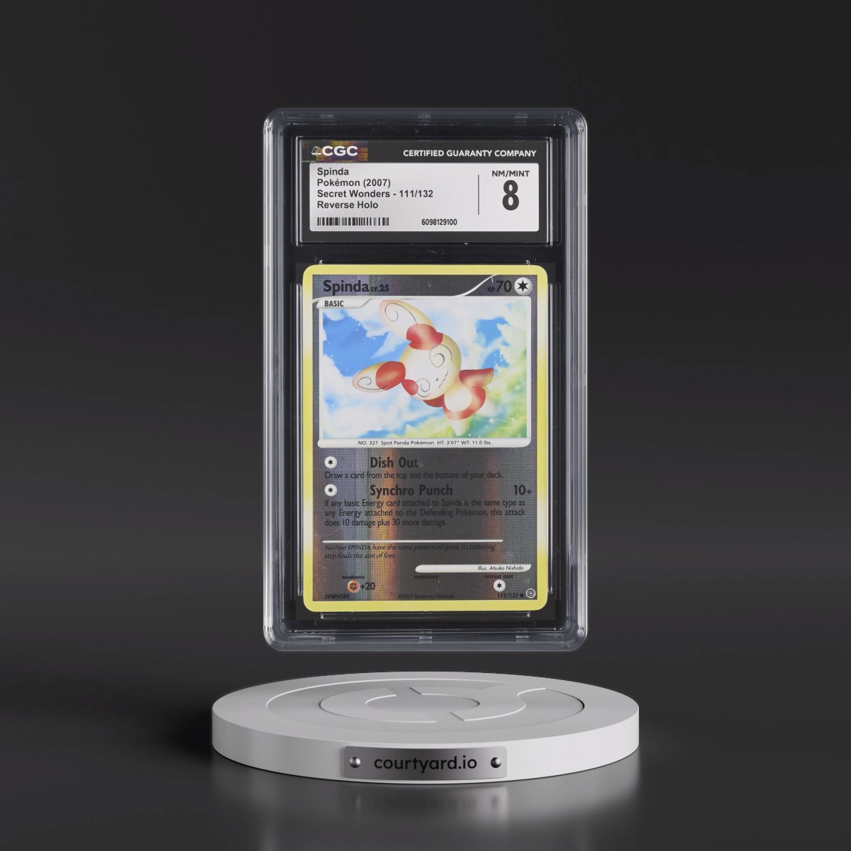 2007 Secret Wonders #111/132 Spinda - Reverse Holo (CGC 8 NM-MT)