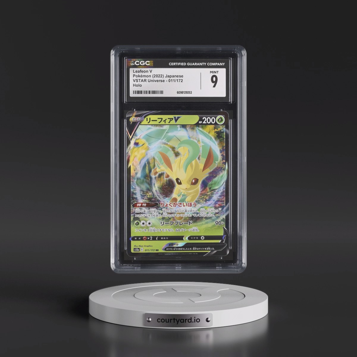 2022 VSTAR Universe Leafeon V - Holo #011/172 CGC 9