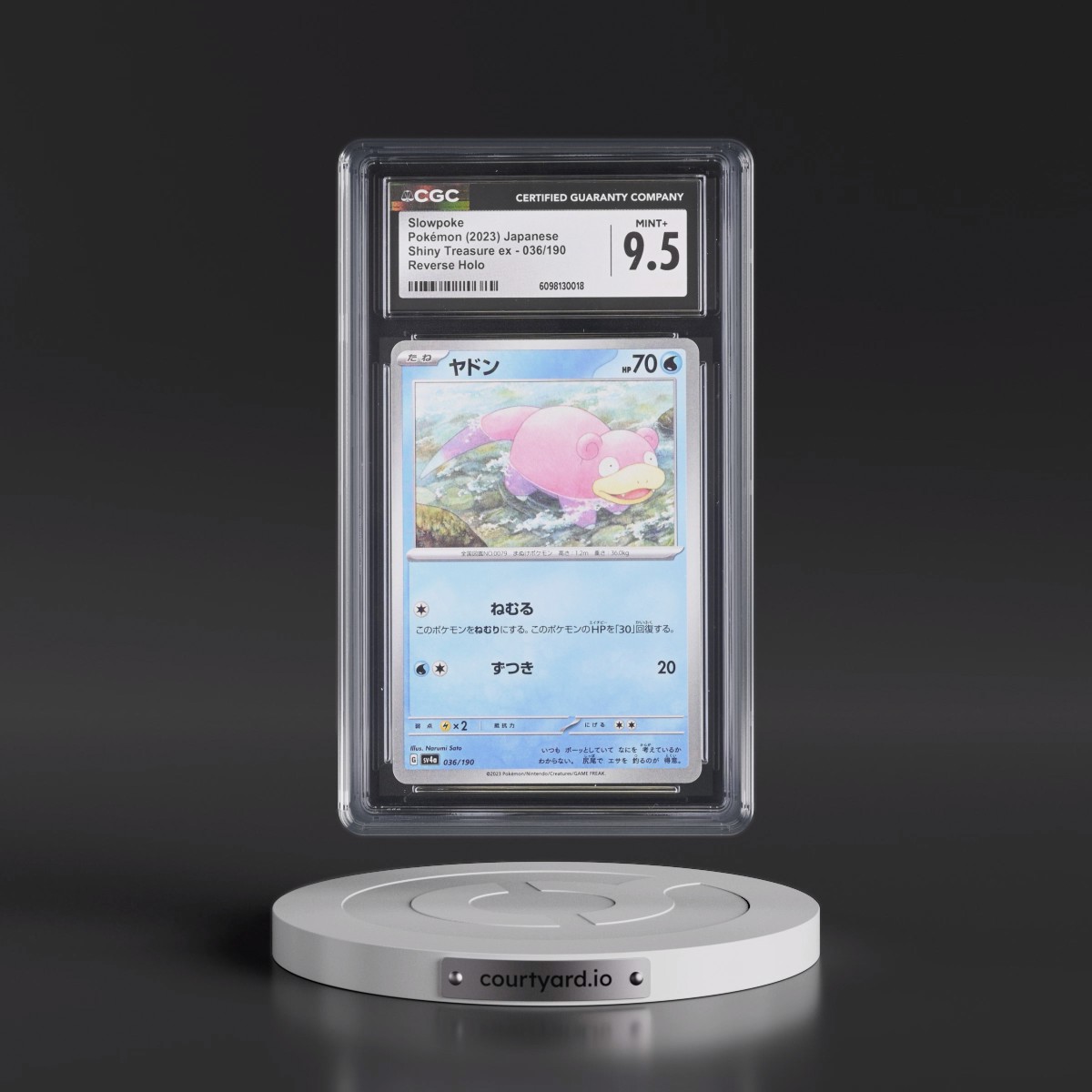 2023 Shiny Treasure ex #036/190 Slowpoke - Reverse Holo Digitized (CGC 9.5 MINT+)