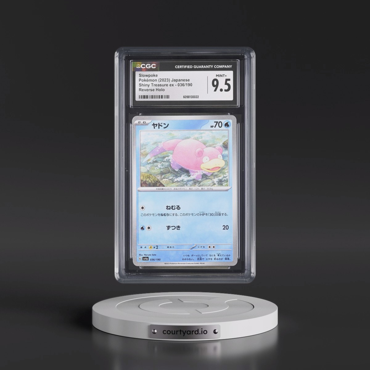 2023 Shiny Treasure ex #036/190 Slowpoke - Reverse Holo Digitized (CGC 9.5 MINT+)