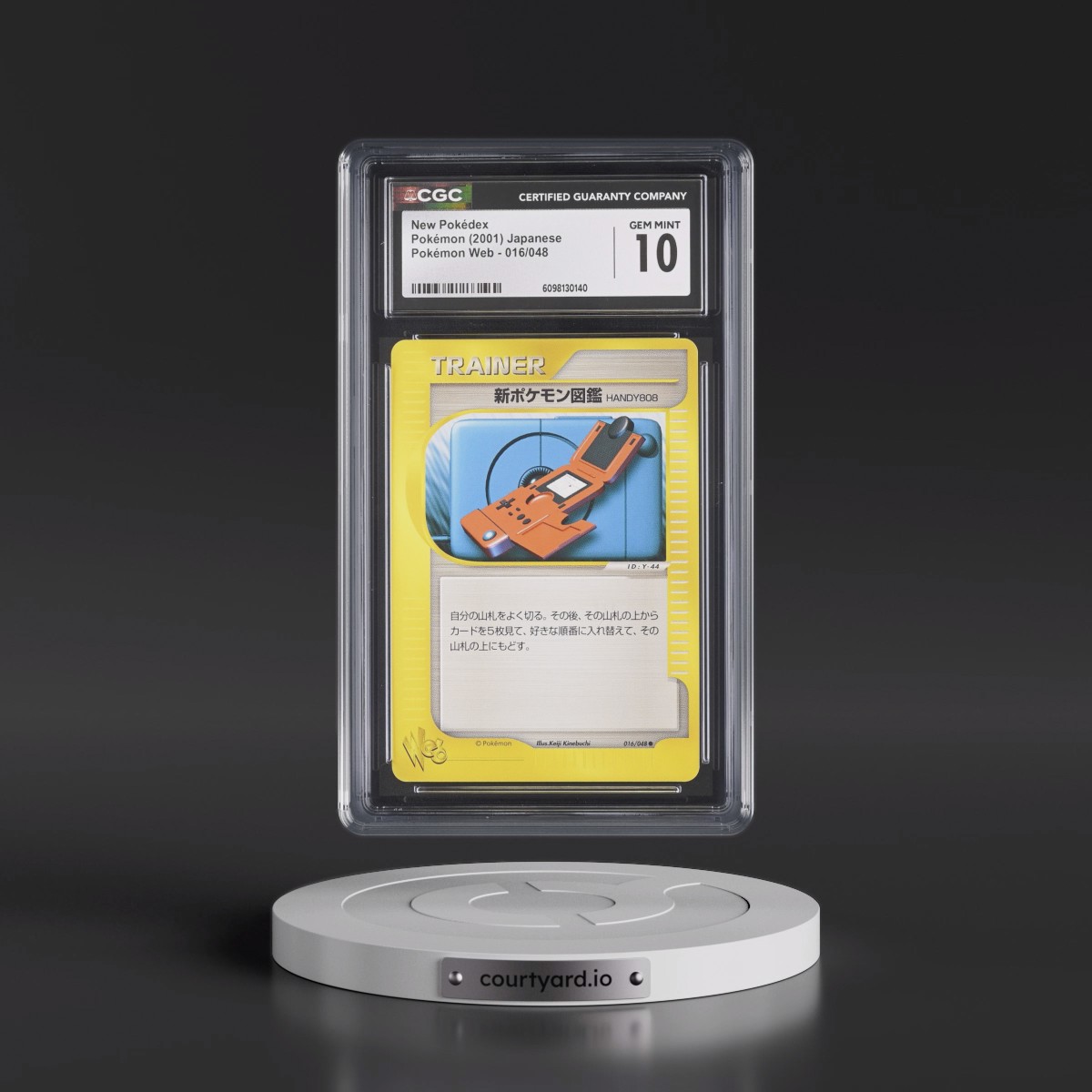 2001 Pokémon Web #016/048 New Pokédex (CGC 10 GEM MINT)