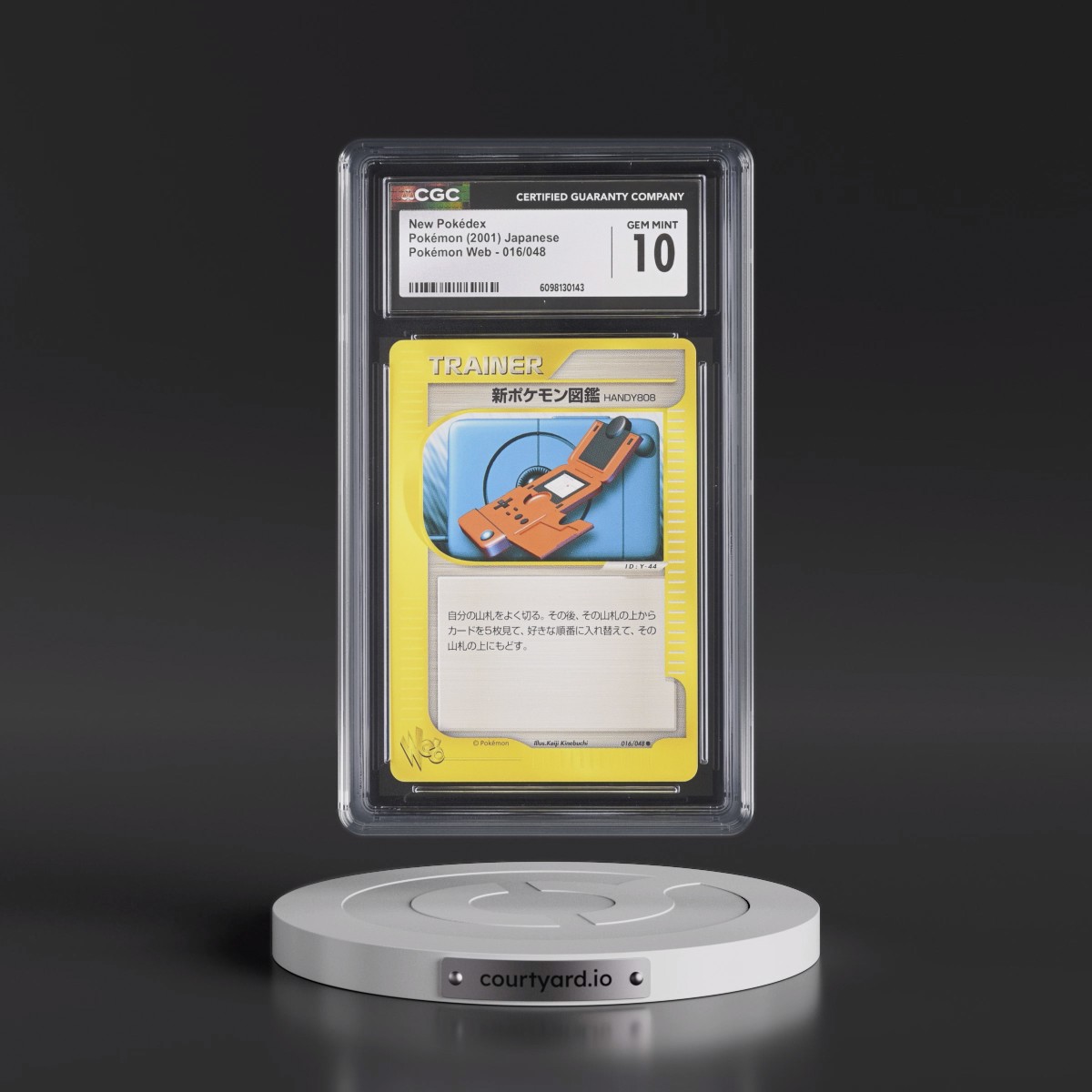 2001 Pokémon Web #016/048 New Pokédex (CGC 10 GEM MINT)